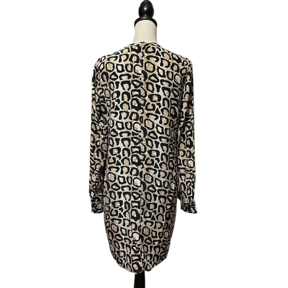 Equipment Owen Leopard Snake Print Silk Mini Dress Sz. Medium